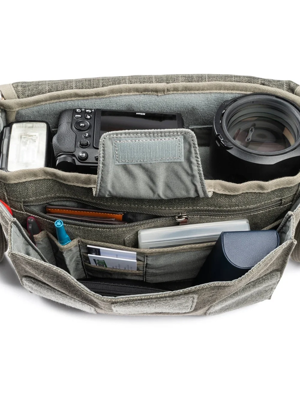 Think Tank Canvas Messenger Camera Tech shoulder Gray Pinestone Dslr mirrorless